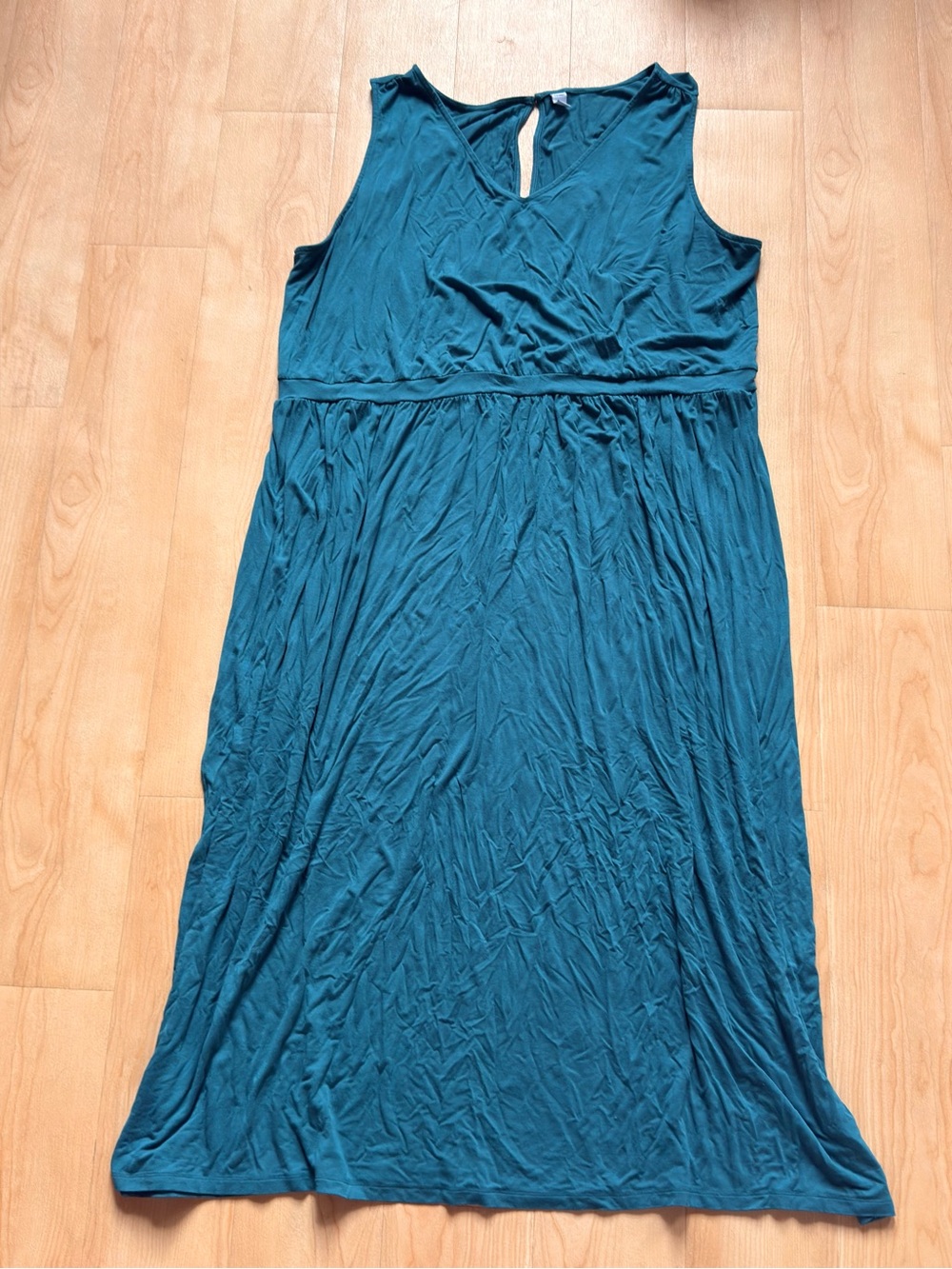 Old Navy teal blue jersey maxi dress, Sz 4X